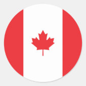 カナダ国旗 ラウンドシール (正面)