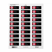 カナダ国旗 ラベル (フルシート)