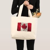 カナダ国旗 ラージトートバッグ (正面(商品))