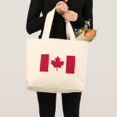 カナダ国旗 ラージトートバッグ (正面(商品))