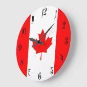カナダ国旗 ラージ壁時計 (傾斜)