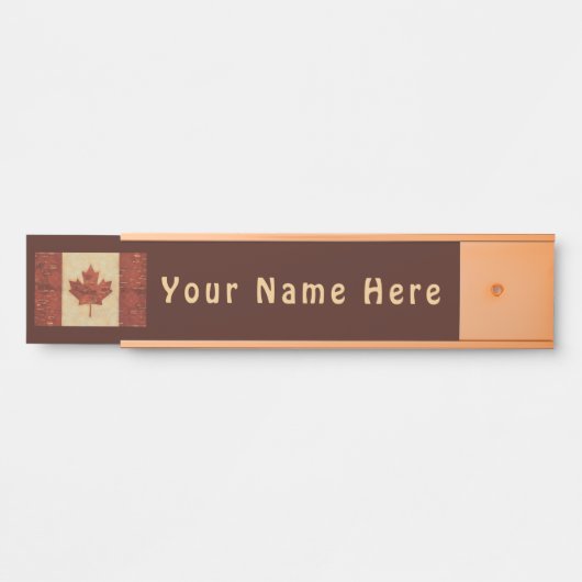 カナダ国旗(内樺の木樹皮) サインプレート (正面)