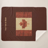 カナダ国旗(内樺の木樹皮) シェルパブランケット (正面(横))