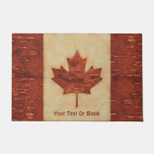 カナダ国旗(内樺の木樹皮) ドアマット (正面)