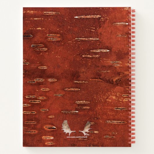 カナダ国旗(内樺の木樹皮) ノートブック (裏面)