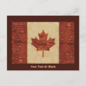 カナダ国旗(内樺の木樹皮) ポストカード (正面)