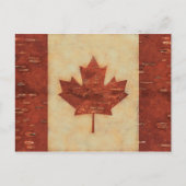 カナダ国旗(内樺の木樹皮) ポストカード (正面)
