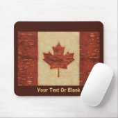 カナダ国旗(内樺の木樹皮) マウスパッド (マウス)