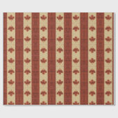 カナダ国旗(内樺の木樹皮) ラッピングペーパー (フラット)