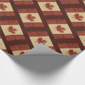 カナダ国旗(内樺の木樹皮) ラッピングペーパー (角)