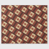 カナダ国旗(内樺の木樹皮) ラッピングペーパー (フラット)