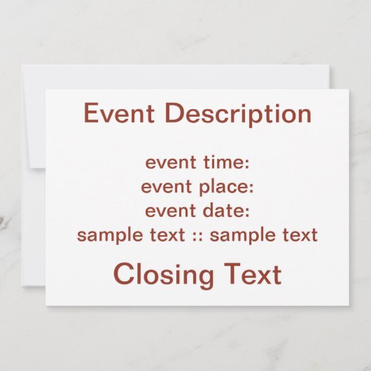 カナダ国旗(内樺の木樹皮) 招待状 (裏面)