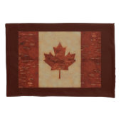 カナダ国旗(内樺の木樹皮) 枕カバー (正面)