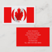 カナダ国旗 名刺 (正面/裏面)