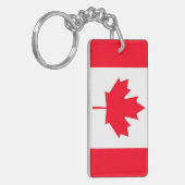 カナダ国旗 愛国心あふれる 両面仕様 キーホルダー (正面左)