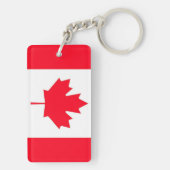 カナダ国旗 愛国心あふれる 両面仕様 キーホルダー (裏面)