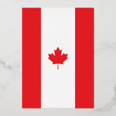 カナダ国旗 箔招待状 (正面)