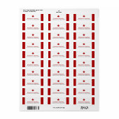 カナダ国旗 結婚式 ラベル (フルシート)