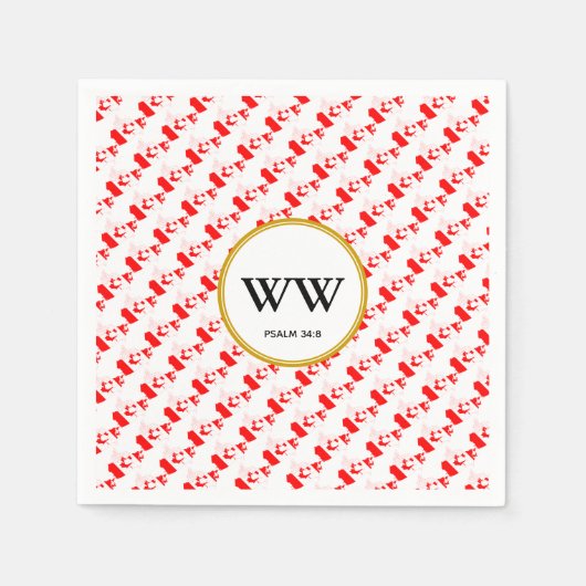 カナダ国旗 結婚式 誕生日 ヘリテージ パーティー スタンダードカクテルナプキン (正面)