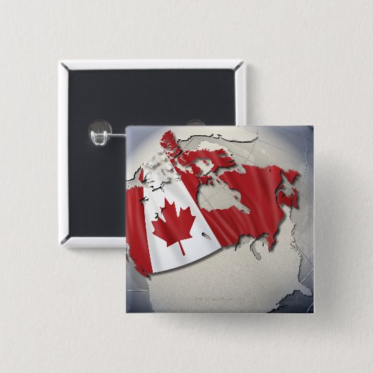 カナダ国旗 缶バッジ (正面&裏面)