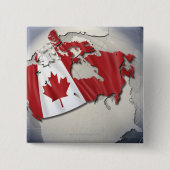 カナダ国旗 缶バッジ (正面)