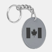 カナダ国旗(黒) キーホルダー (正面左)