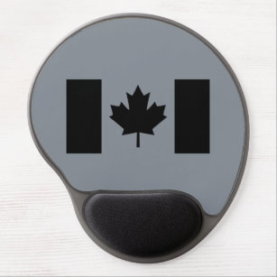 カナダ国旗（黒） ジェルマウスパッド