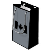 カナダ国旗（黒） スモールペーパーバッグ (裏面アングル)