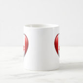 カナダ国旗 | 3Dハートアイコン コーヒーマグカップ (中央)