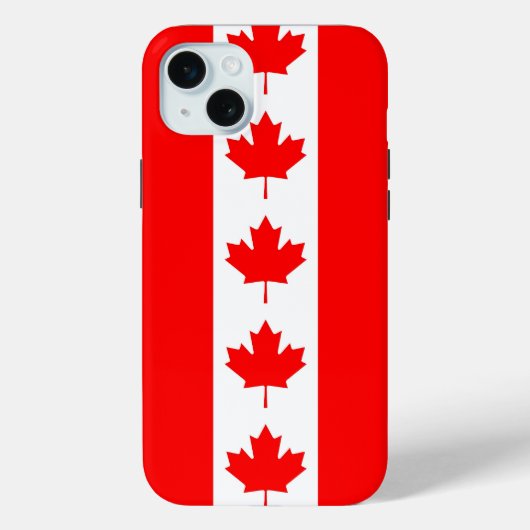 カナダ国旗 iPhone 15 Plus ケース Case-Mate iPhoneケース (裏面)