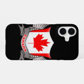 カナダ国旗 iPhone 16ケース (裏面横)
