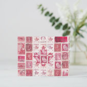 カナダ国旗 – Stamp Collage! ポストカード (スタンド正面)