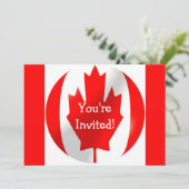 カナダ国旗Any大事な行事 招待状 (スタンド正面)