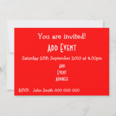 カナダ国旗Any大事な行事 招待状 (裏面)