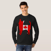 カナダ国旗Chihuahua Dog Tシャツ (正面フル)