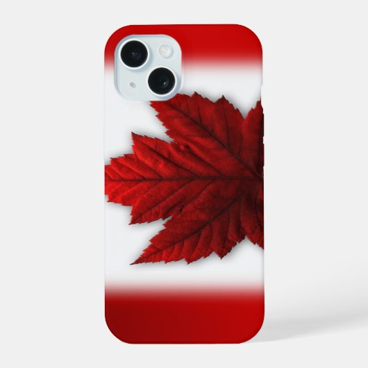カナダ国旗iPhoneケース カナダ モバイルケース iPhone 15ケース (裏面)