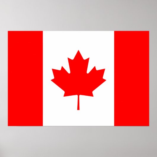 カナダ国旗Red Maple Leafポスター ポスター (正面)