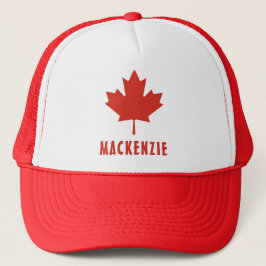 カナダ国旗Red Maple Leaf Canada Day Name文字 キャップ