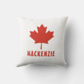 カナダ国旗Red Maple Leaf Canada Day Name文字 クッション (裏面)