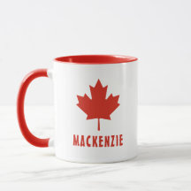 カナダ国旗Red Maple Leaf Canada Day Name文字