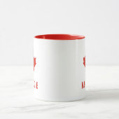 カナダ国旗Red Maple Leaf Canada Day Name文字 マグカップ (中央)