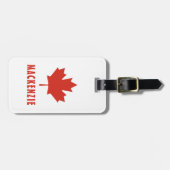 カナダ国旗Red Maple Leaf Canada Day Name文字 ラゲッジタグ (正面横)
