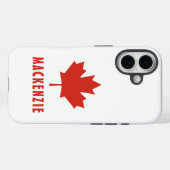 カナダ国旗Red Maple Leaf Canada Day Name文字 Case-Mate iPhoneケース (裏面 (横))