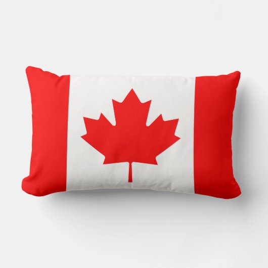 カナダ国旗Red Maple Leaf Pillow ランバークッション (正面)