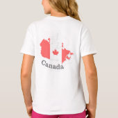 カナダ国旗Tシャツ – フラットシールデザイン Tシャツ (裏面)