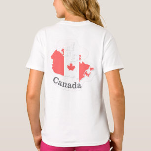 カナダ国旗Tシャツ – フラットシールデザイン Tシャツ