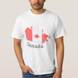 カナダ国旗Tシャツ – フラットシールデザイン Tシャツ