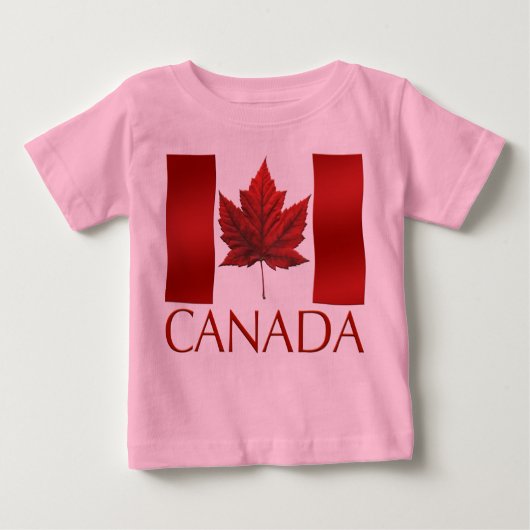 カナダ国旗Toddler TシャツCanadaベビーTシャツ ベビーTシャツ (正面)