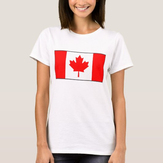 カナダ国旗x地図Tシャツ Tシャツ (正面)