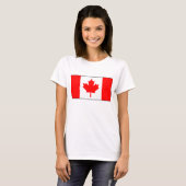 カナダ国旗x地図Tシャツ Tシャツ (正面フル)
